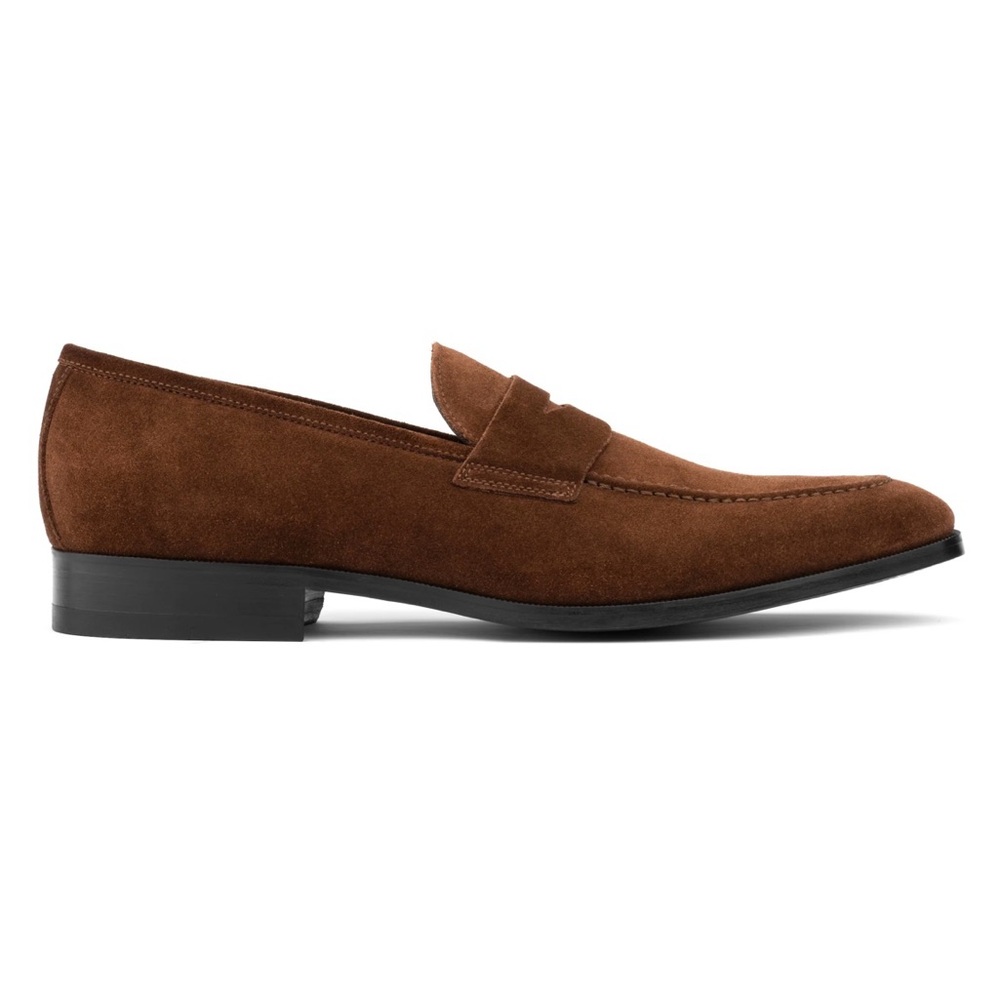 Tesoro Mid Brown Suede Slip On - Picture 2 of 4